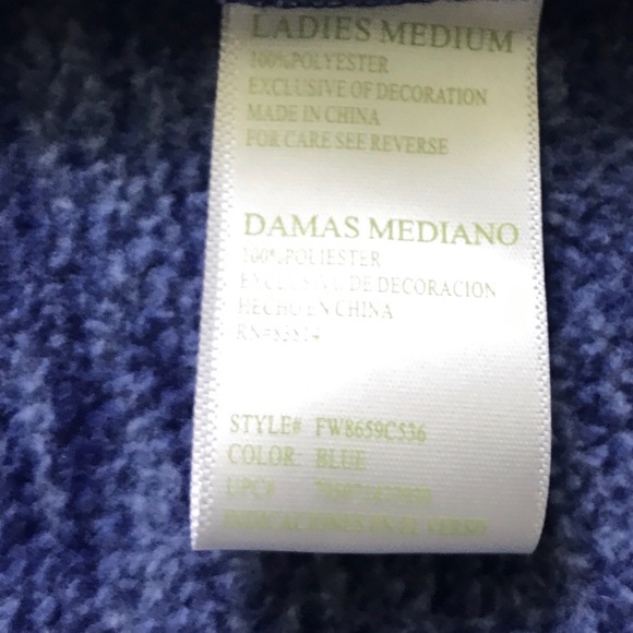 Green Tea Heather Blue Zip-Up Jacket with Hoodie M - Picture 7 of 7